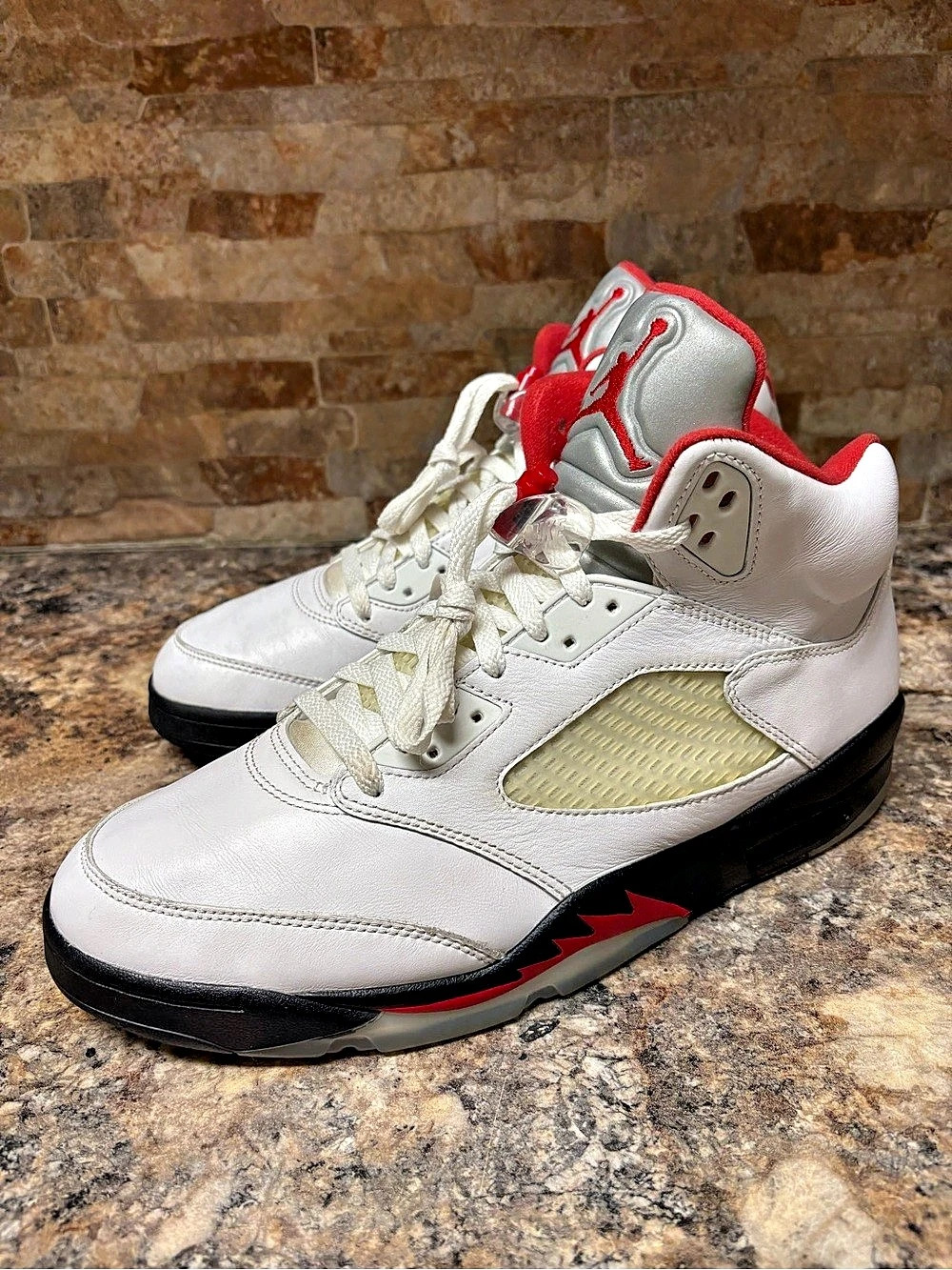 Air Jordan 5 Retro 2020 Fire Red Silver Tongue DA1911-102 Size 12